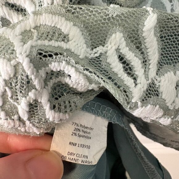 Show Me Your Mumu Women's Lovers Lace Romantic Mini Dress Sage Green Size Small - Picture 13 of 13